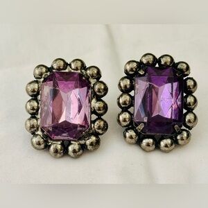 Rhinestone Clip-on Earrings